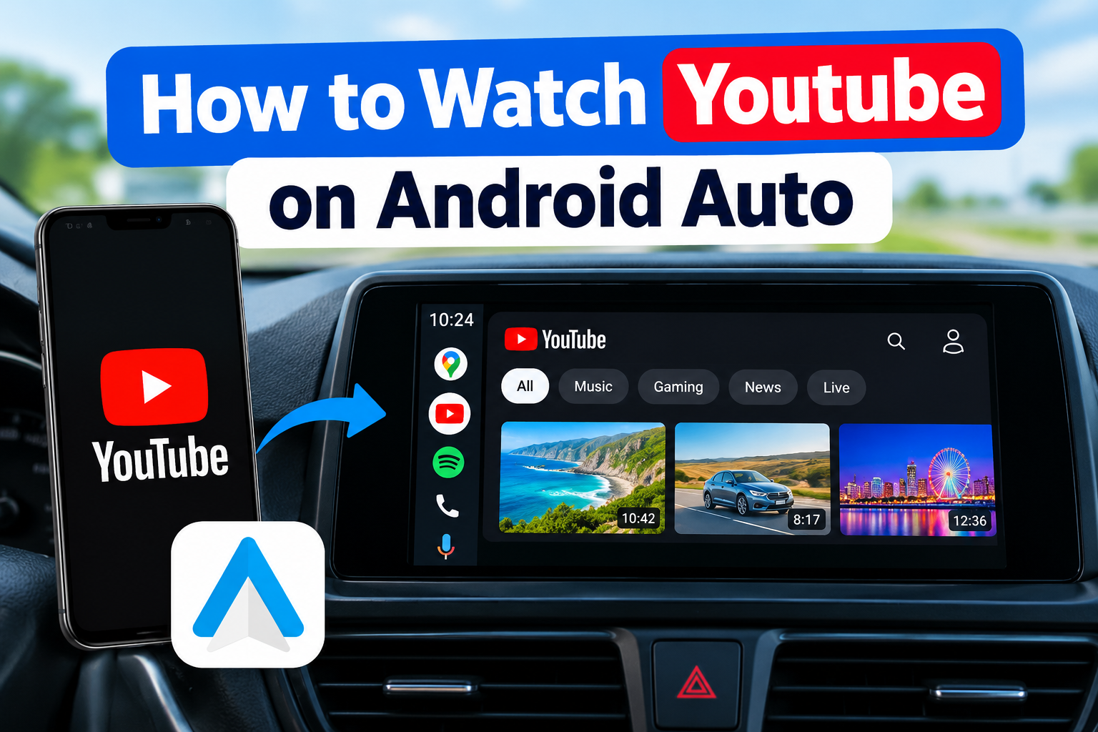 how to watch YouTube on Android Auto