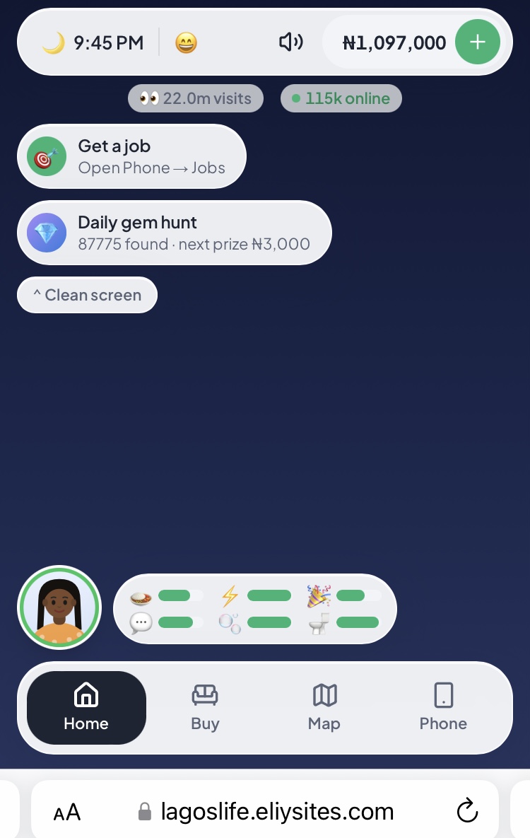 Lagos Life game