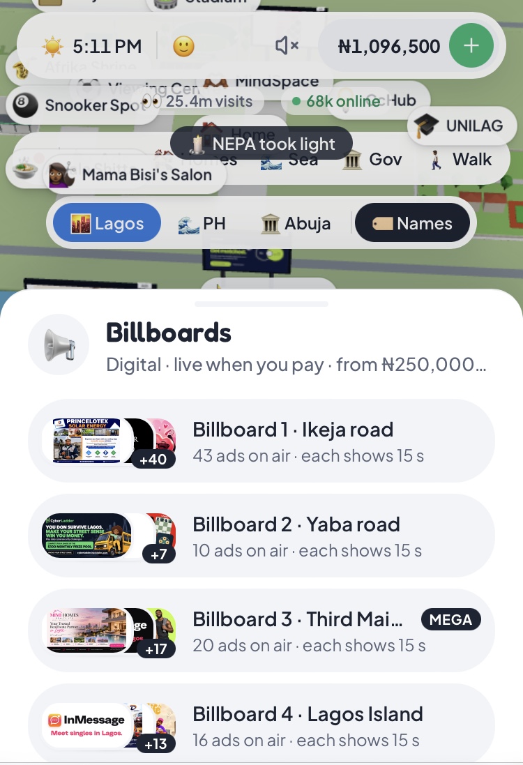 Lagos Life Game