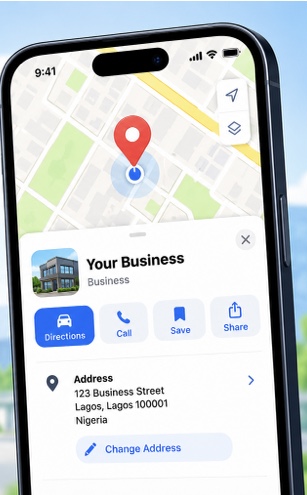 how to change business address on Apple Maps