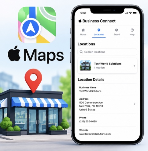 how to change business address on Apple Maps